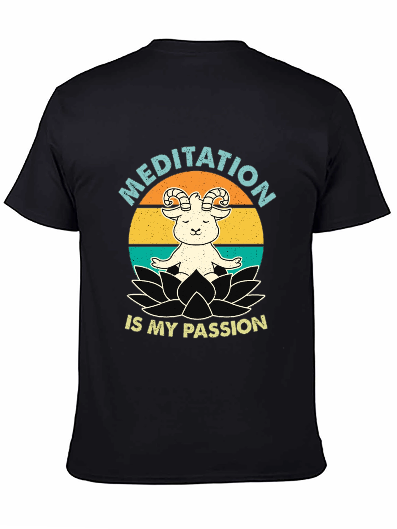 Meditation Goat T-Shirt: Peaceful & Fun!