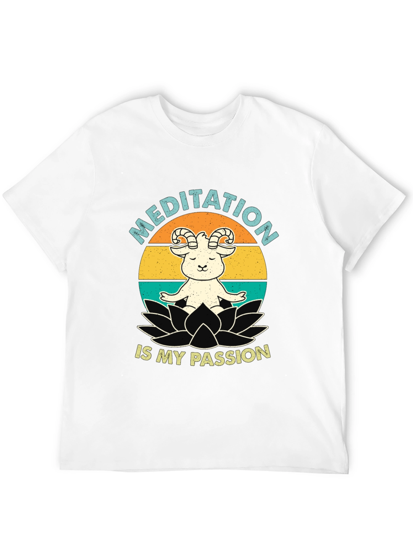 Meditation Goat T-Shirt: Peaceful & Fun!