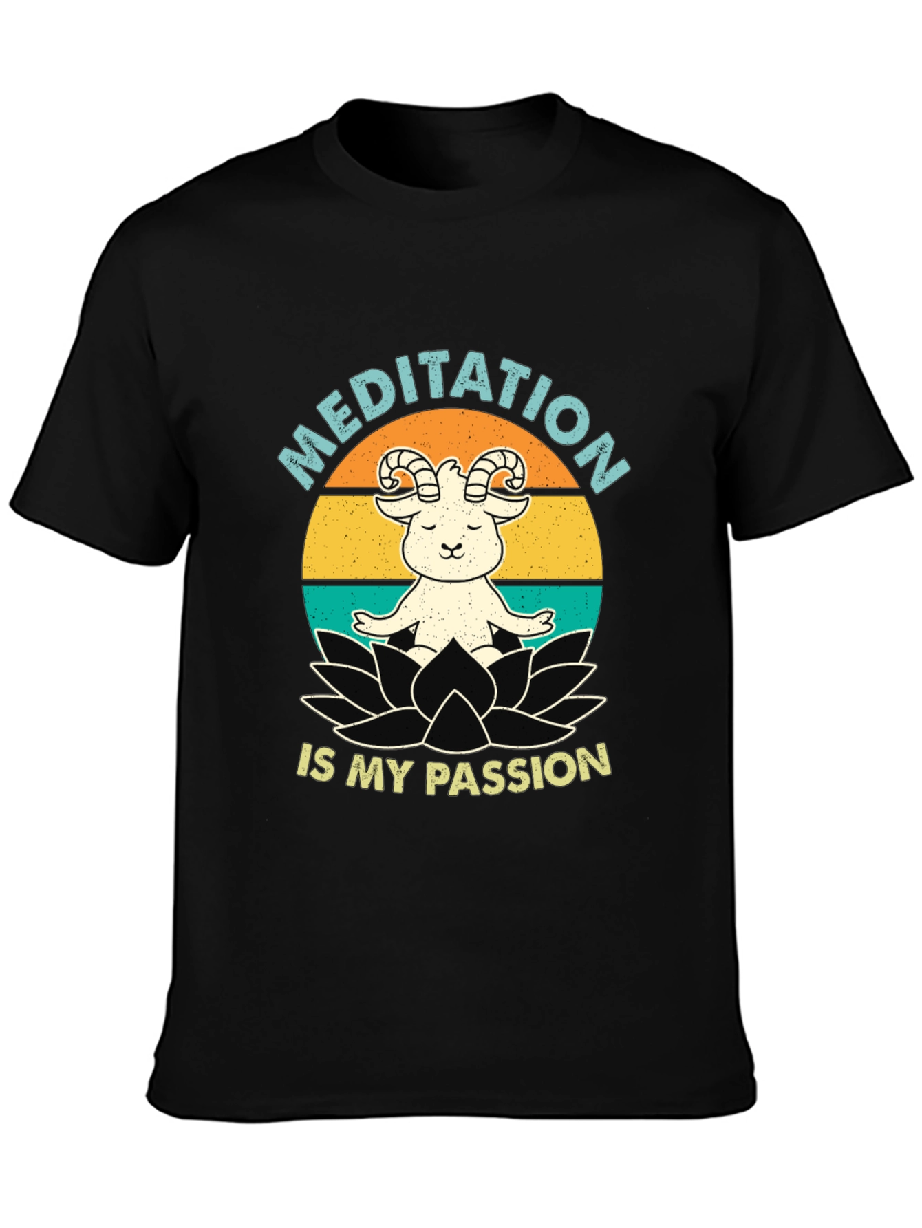 Meditation Goat T-Shirt: Peaceful & Fun!
