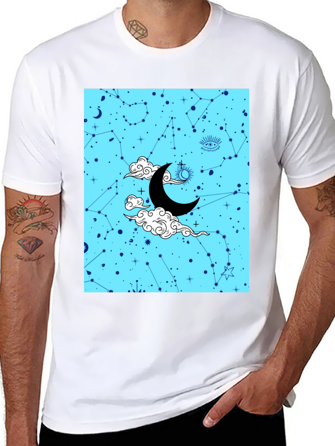 Celestial Dreams Graphic T-Shirt - Mens Black Tee
