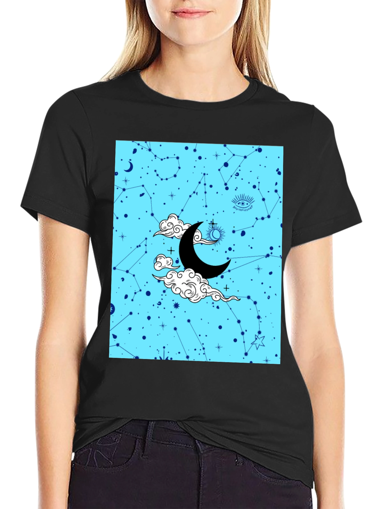 Celestial Dreams Graphic T-Shirt - Mens Black Tee