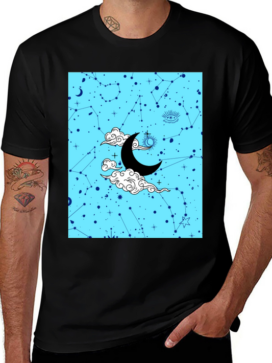 Celestial Dreams Graphic T-Shirt - Mens Black Tee