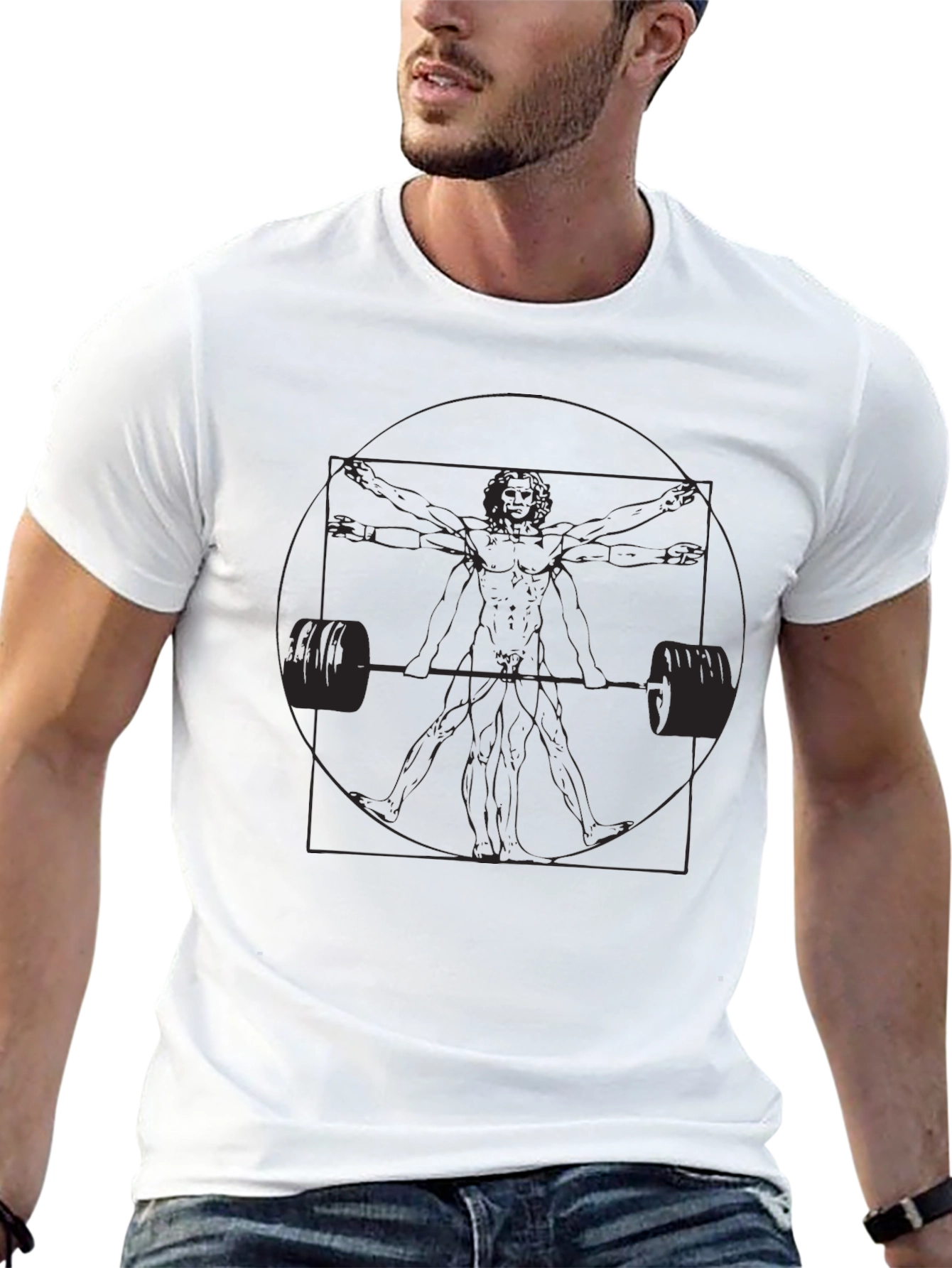 Vitruvian Lifter Black T-Shirt