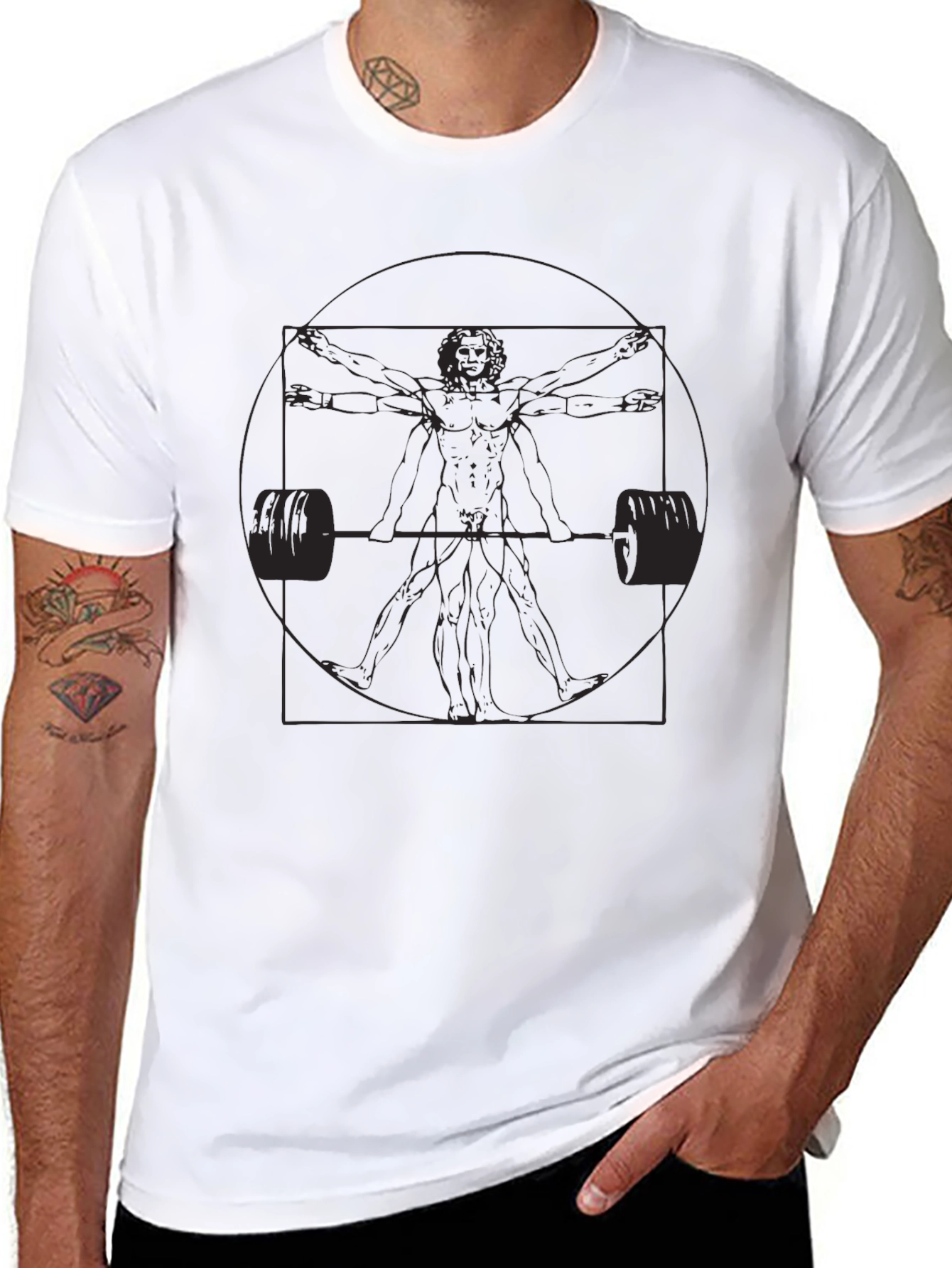Vitruvian Lifter Black T-Shirt