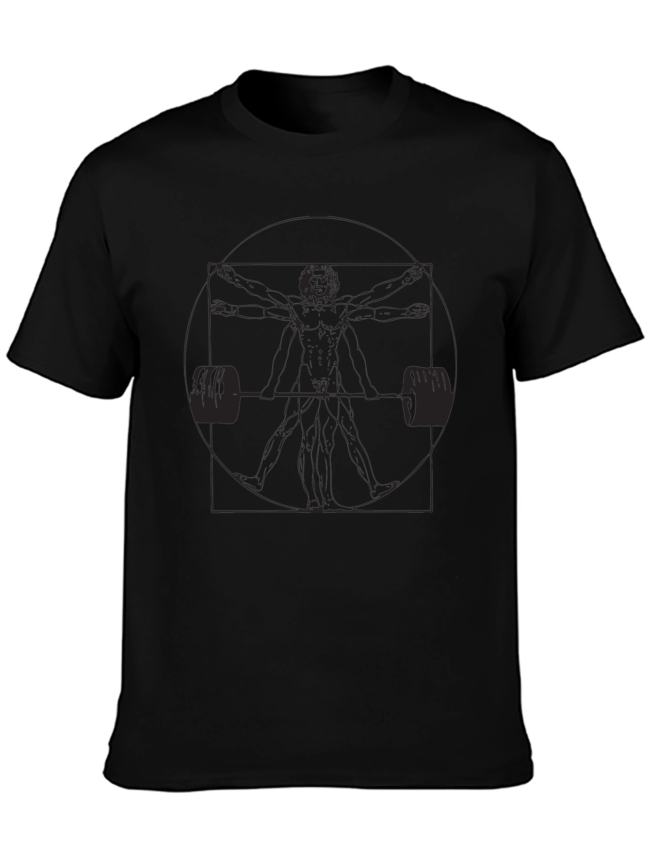 Vitruvian Lifter Black T-Shirt