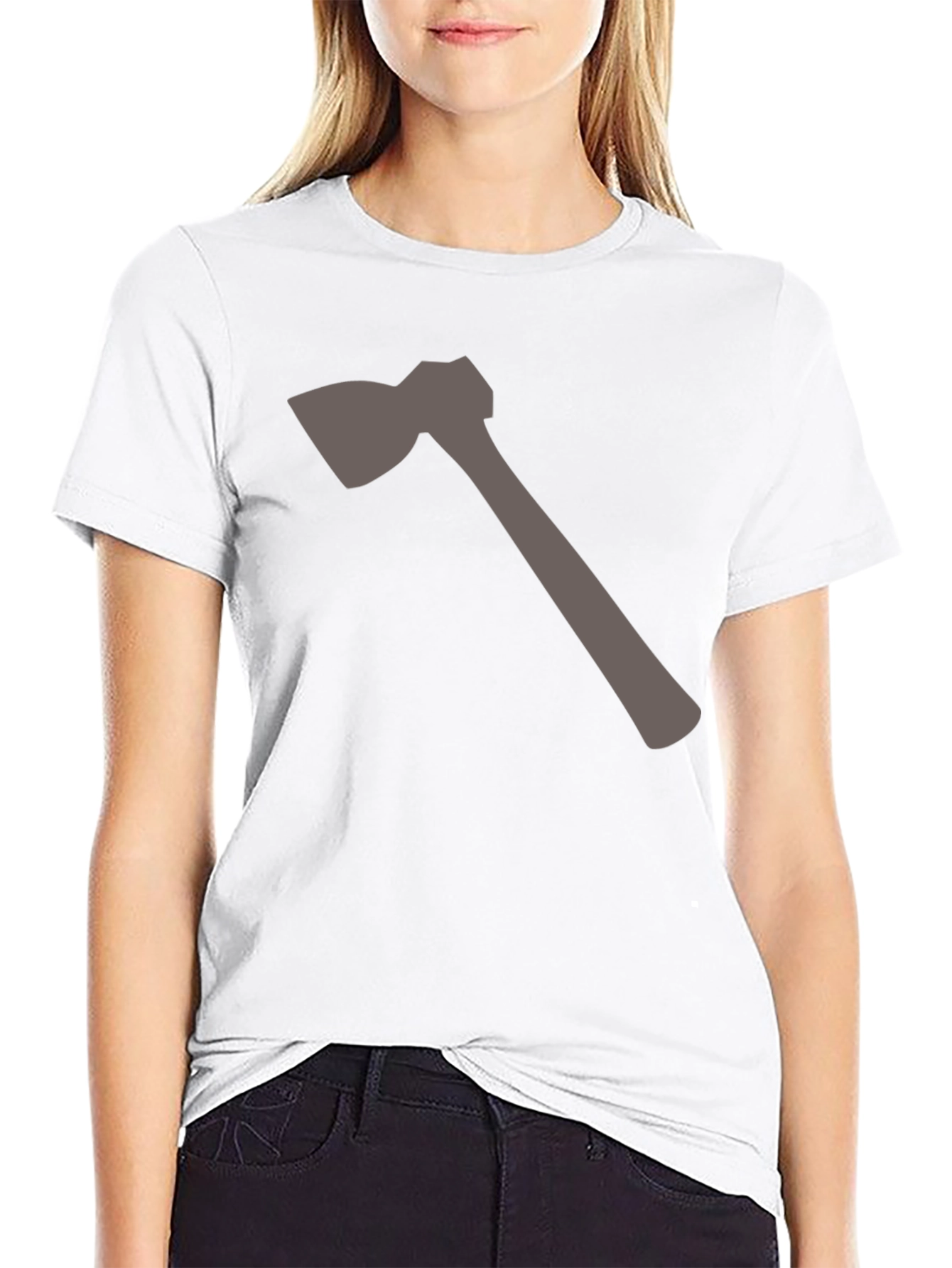 Axe Graphic Tee - Black Cotton Comfort