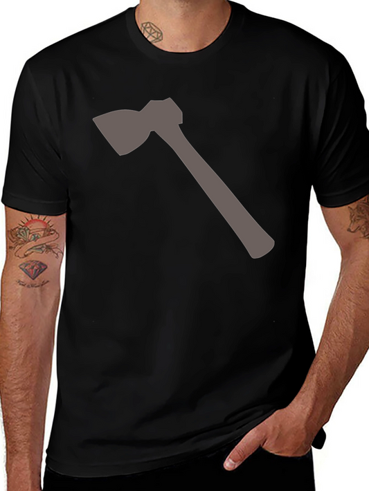 Axe Graphic Tee - Black Cotton Comfort