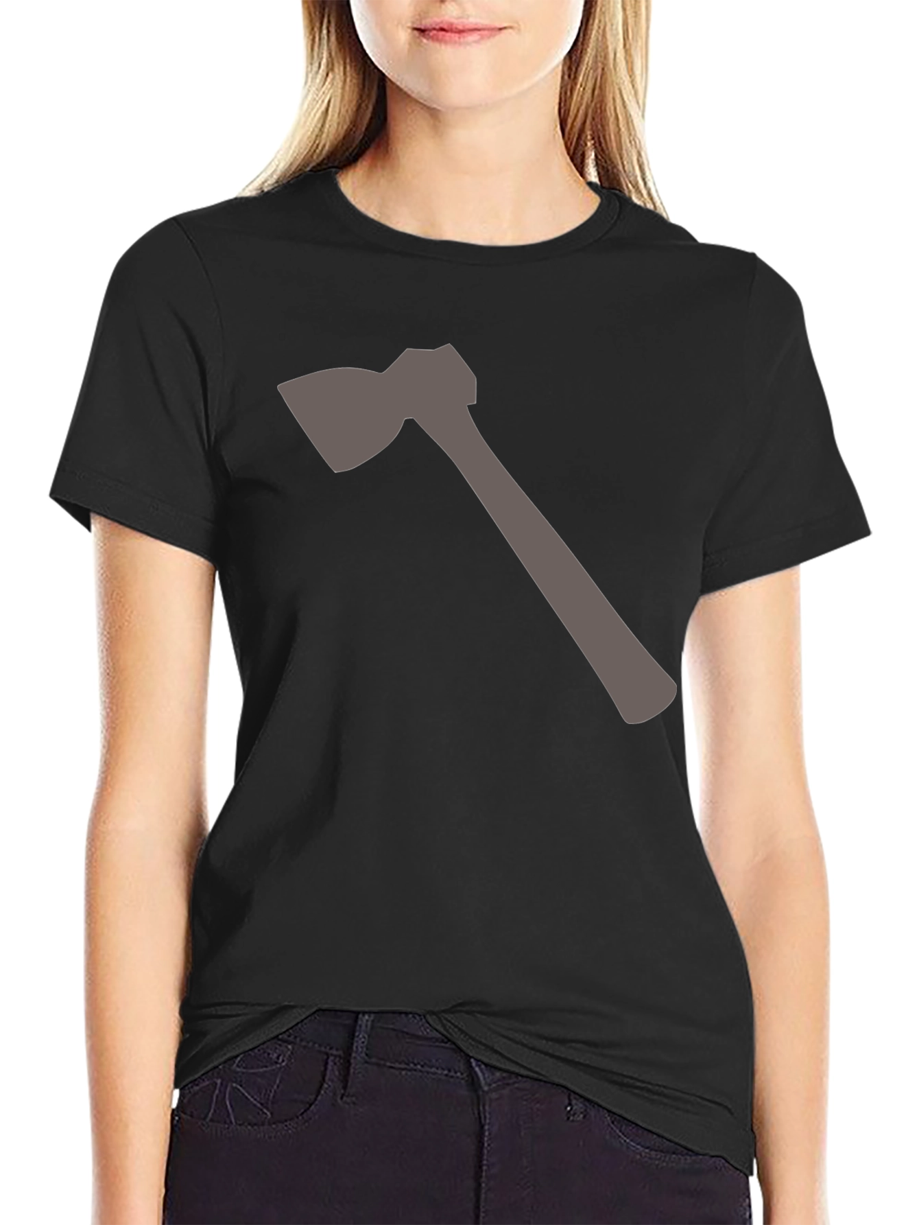 Axe Graphic Tee - Black Cotton Comfort