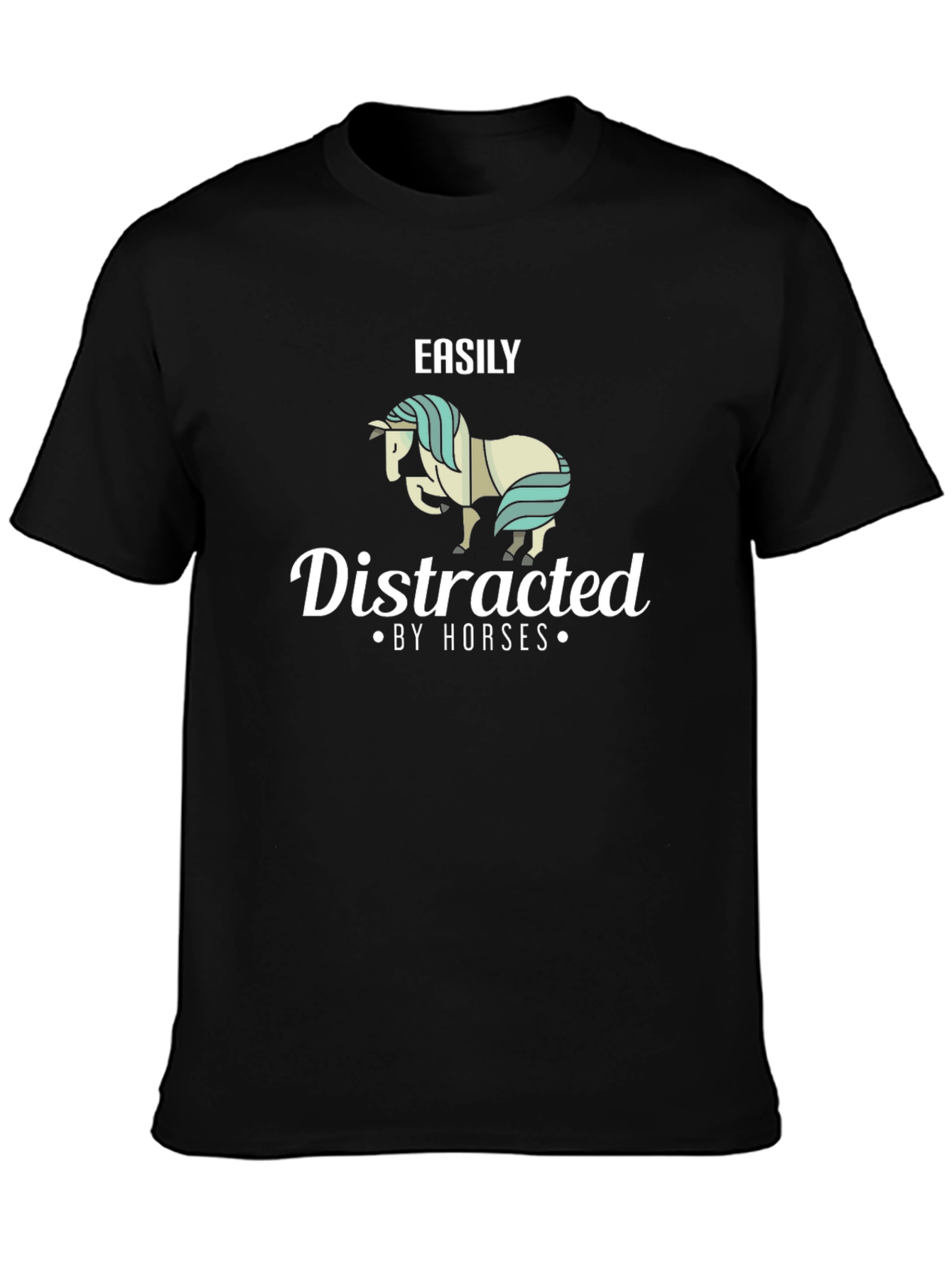 Easily Distracted By Horses Graphic T-Shirt