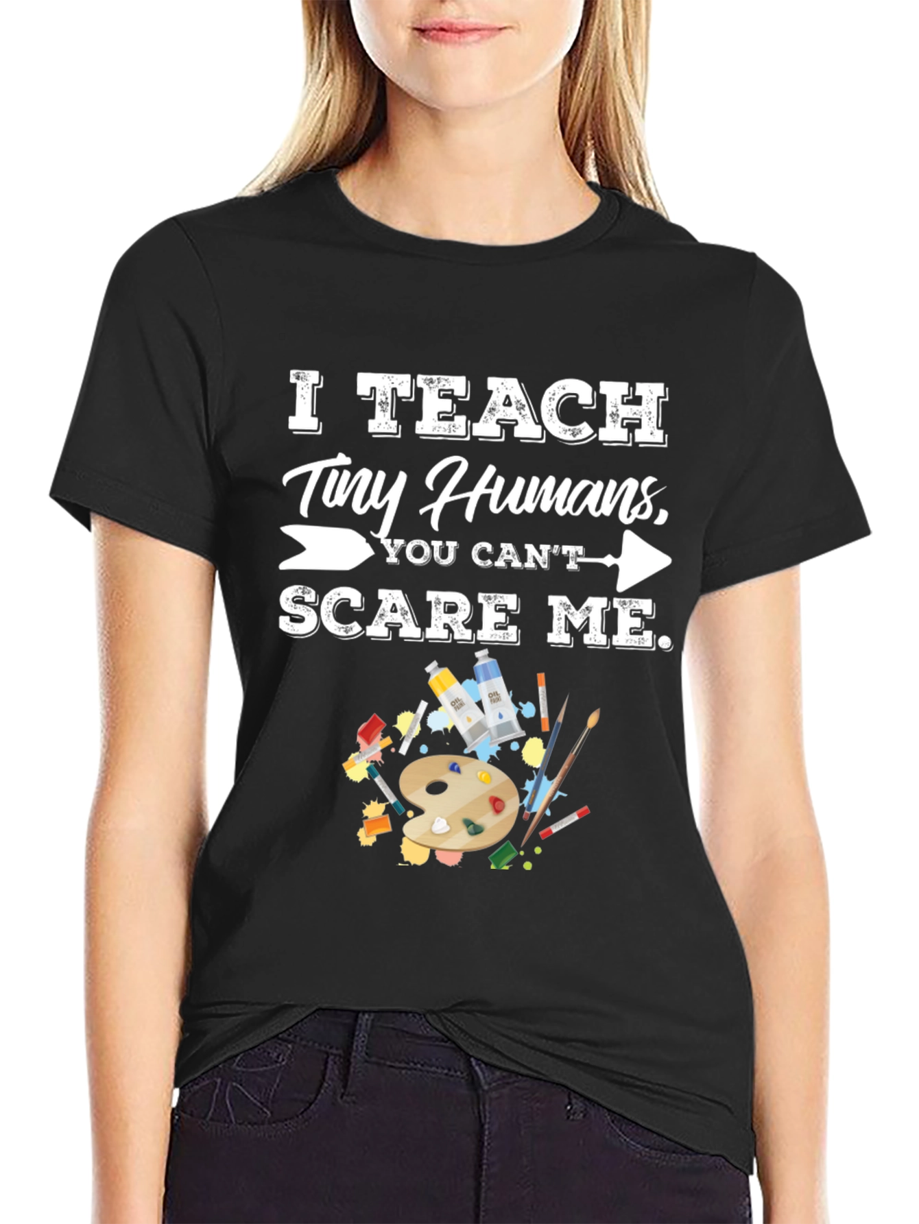 I Teach Tiny Humans Funny Teacher T-Shirt