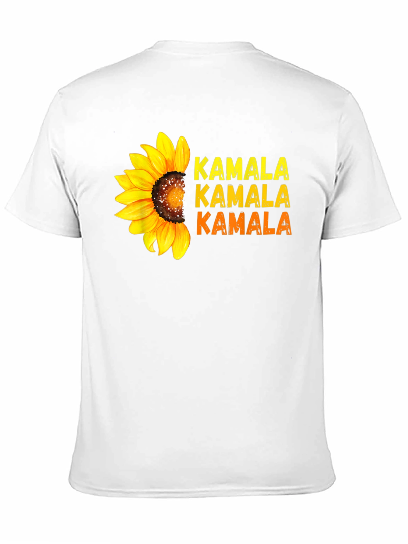 Kamala Sunflower Graphic Tee - Black Cotton Shirt