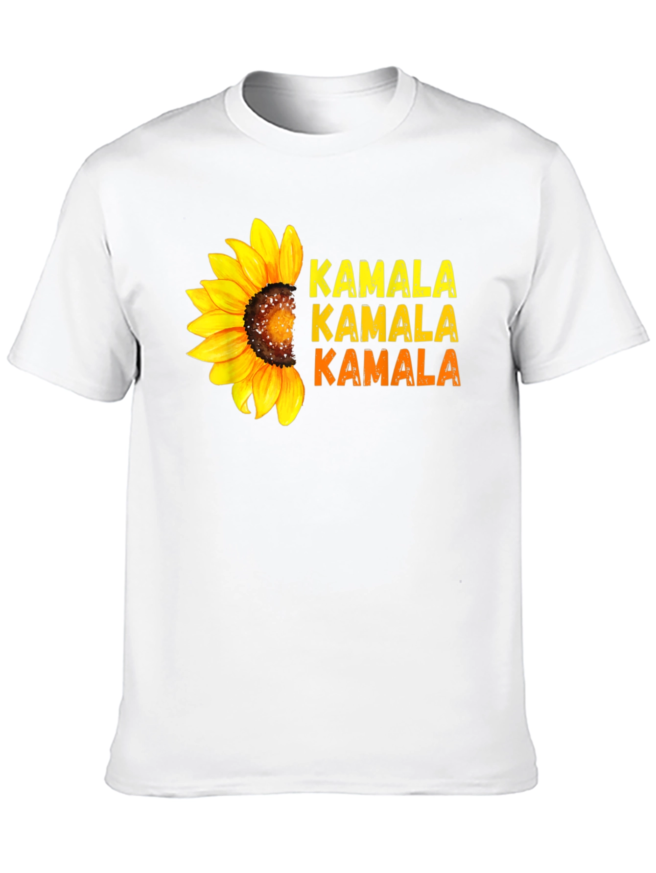 Kamala Sunflower Graphic Tee - Black Cotton Shirt