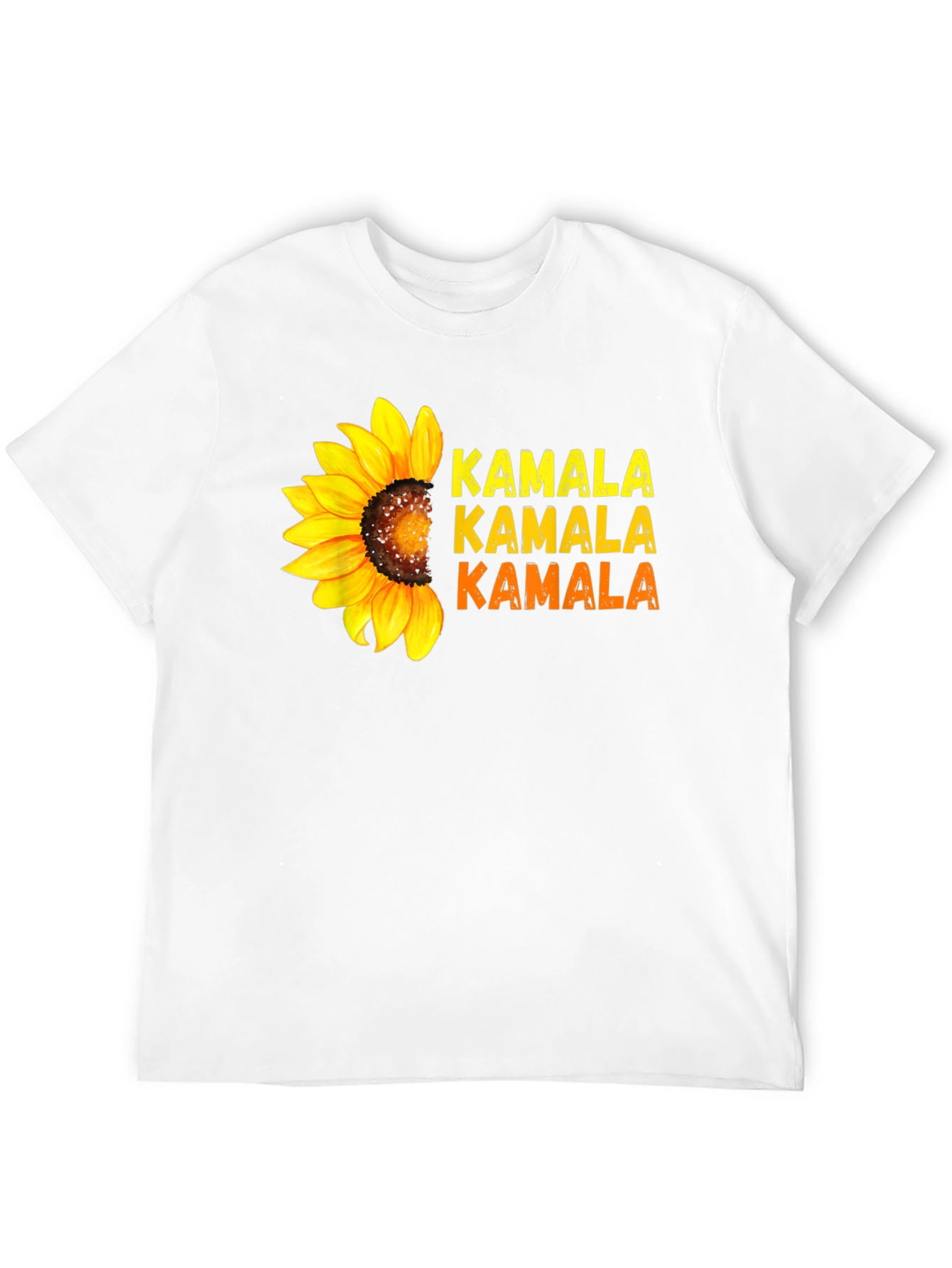 Kamala Sunflower Graphic Tee - Black Cotton Shirt