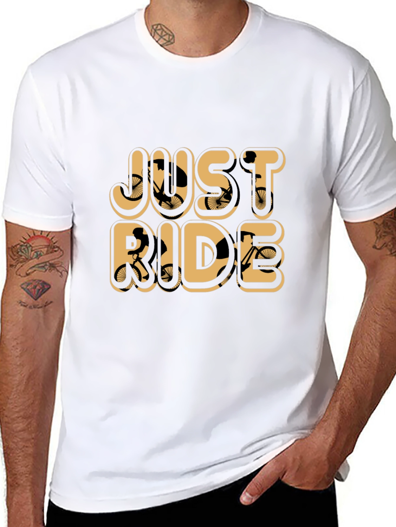 Just Ride Graphic Tee - Bicycle Lovers Shirt