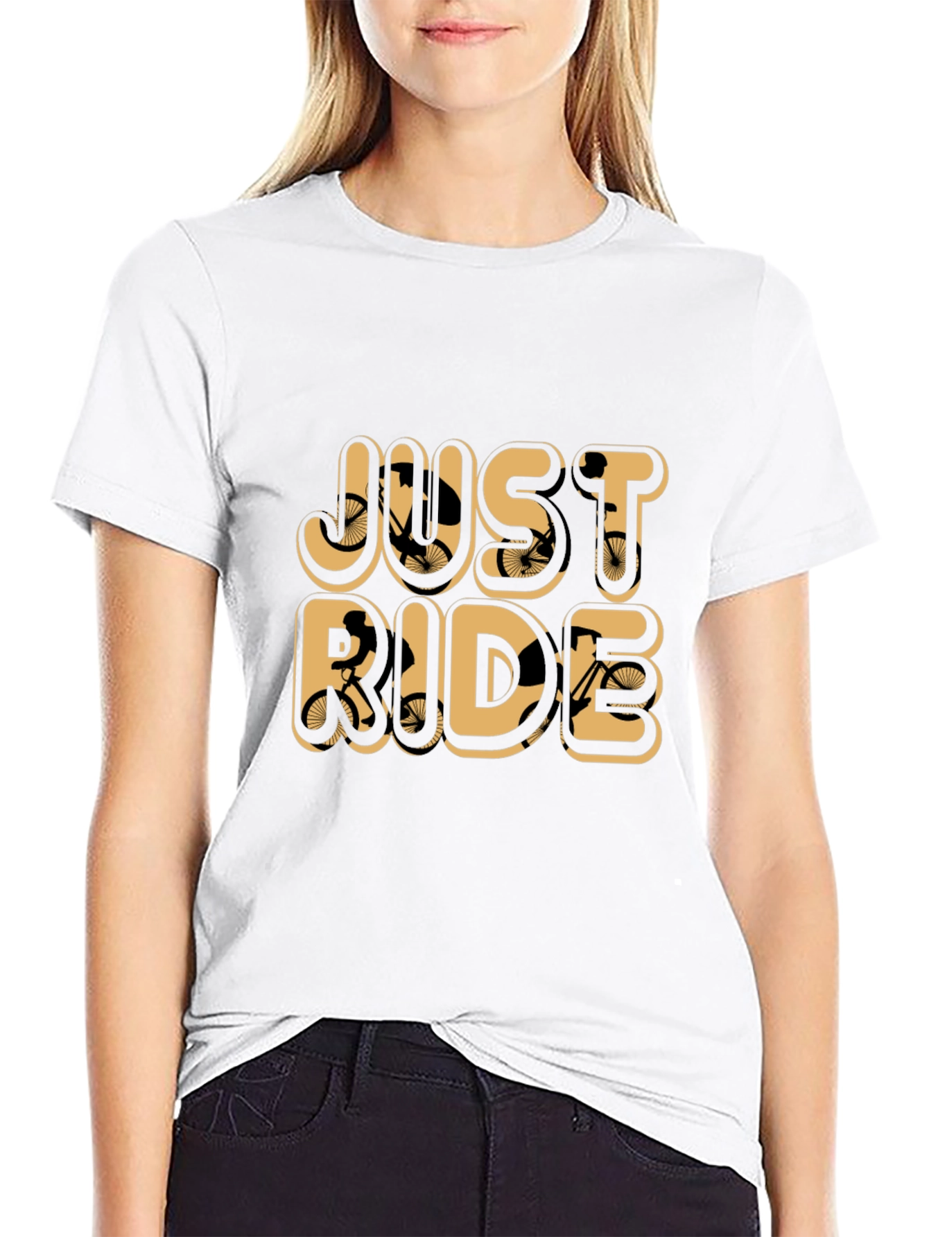 Just Ride Graphic Tee - Bicycle Lovers Shirt