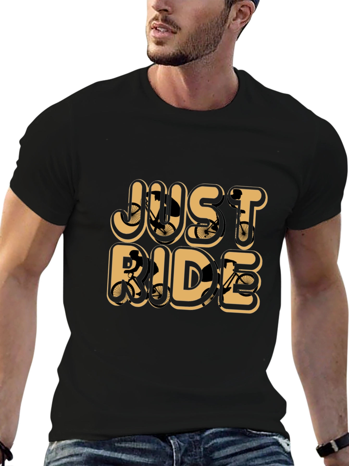 Just Ride Graphic Tee - Bicycle Lovers Shirt
