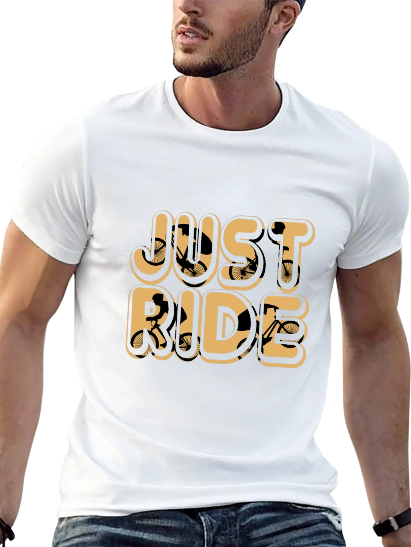 Just Ride Graphic Tee - Bicycle Lovers Shirt