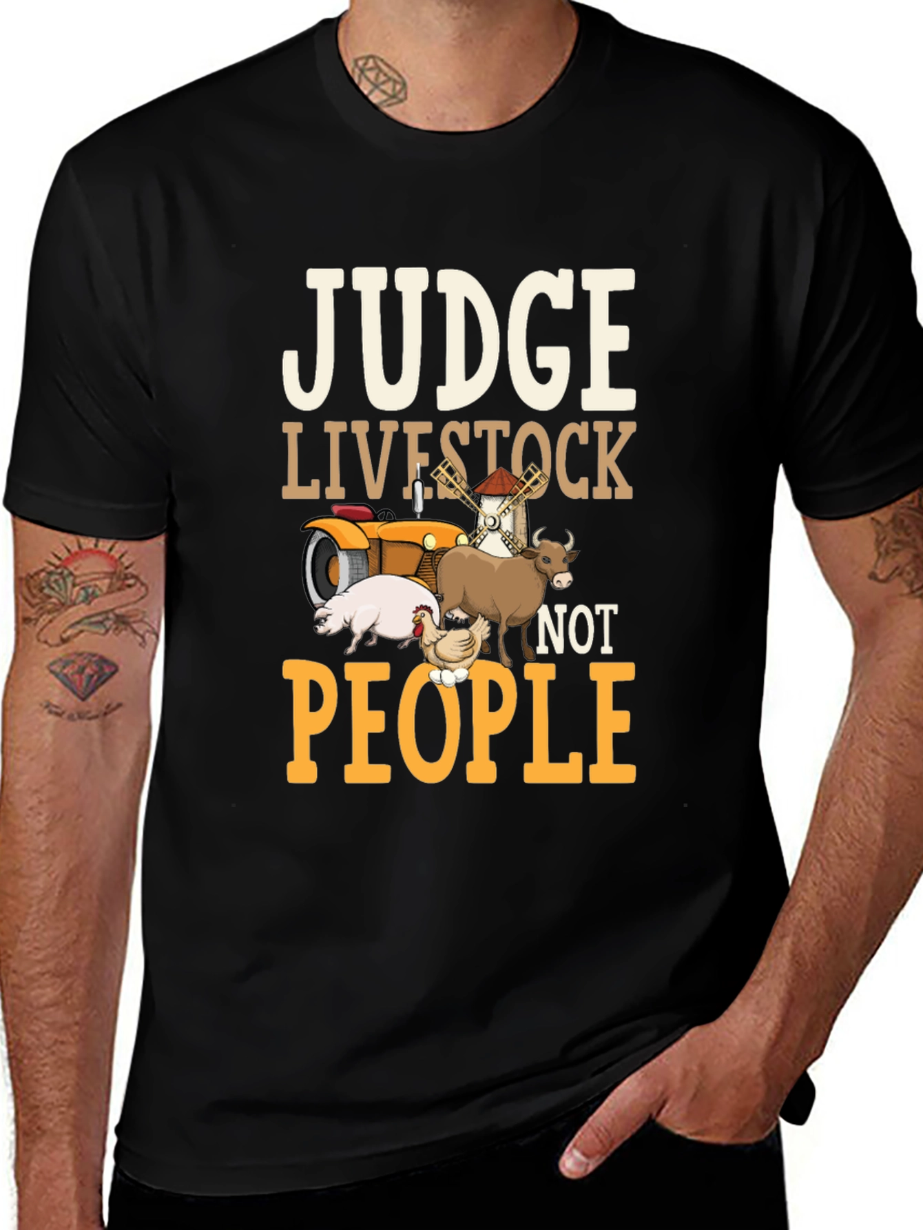 Judge Livestock Not People Graphic Tee