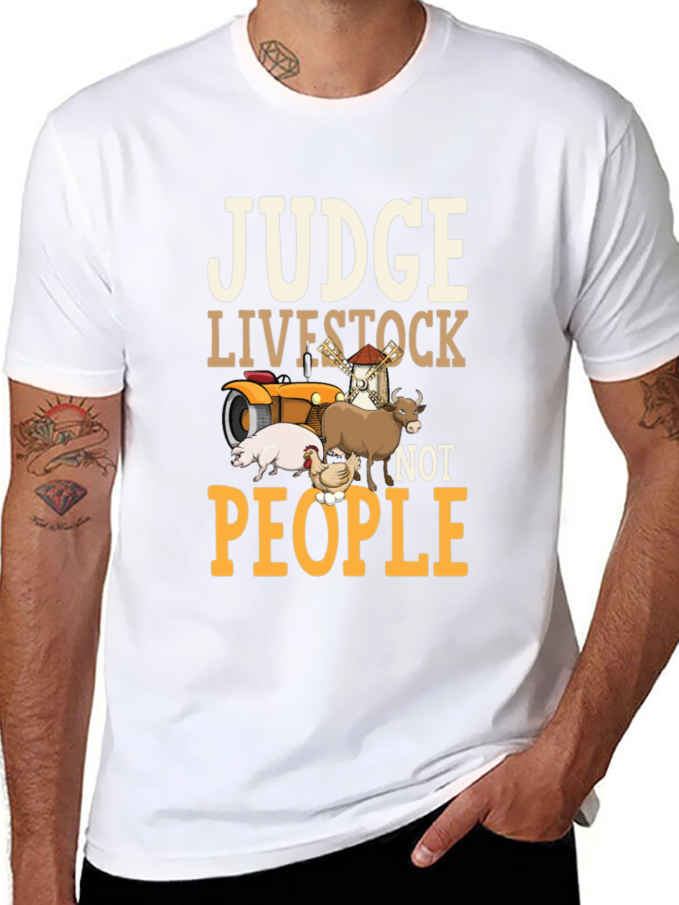 Judge Livestock Not People Graphic Tee