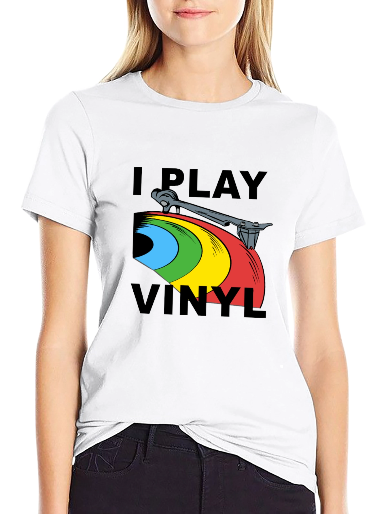 I Play Vinyl Graphic Tee - Music Lovers T-Shirt