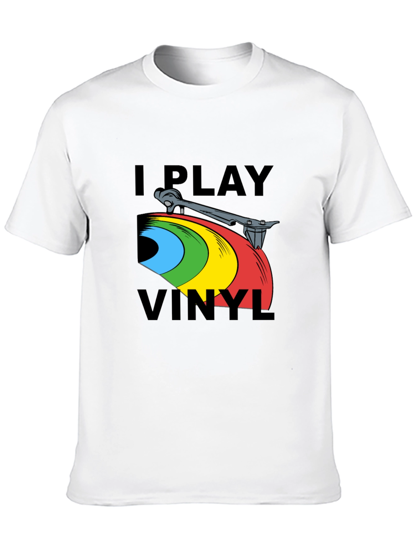 I Play Vinyl Graphic Tee - Music Lovers T-Shirt