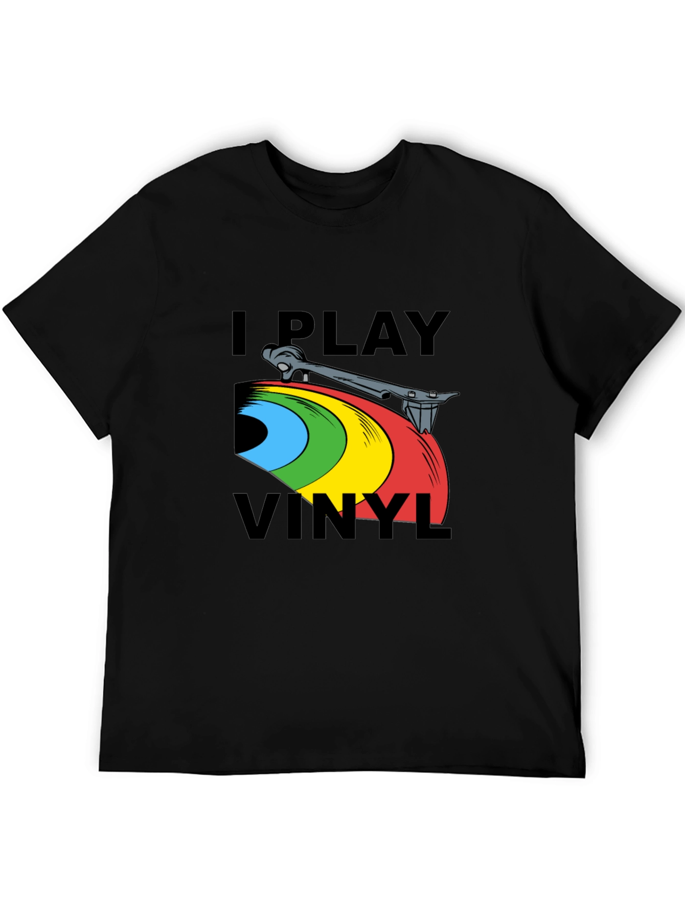 I Play Vinyl Graphic Tee - Music Lovers T-Shirt