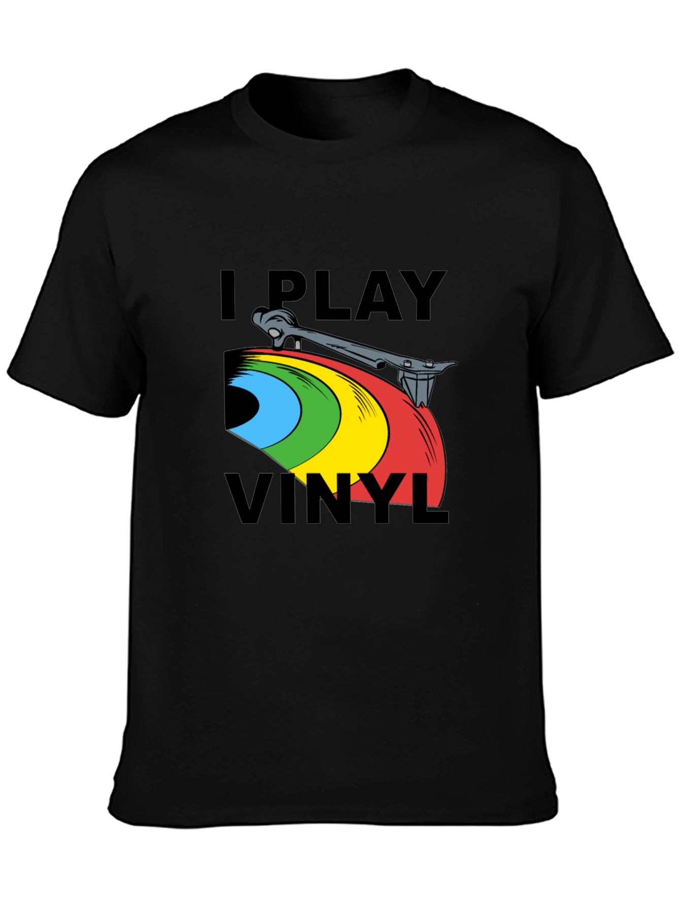 I Play Vinyl Graphic Tee - Music Lovers T-Shirt