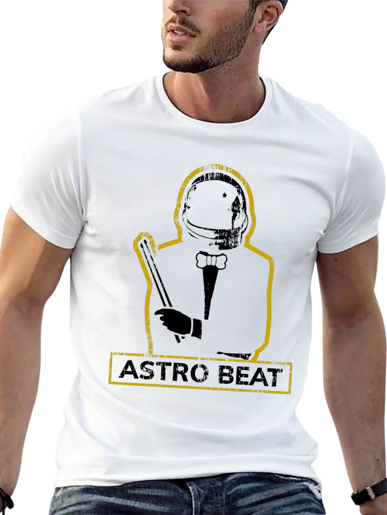 Astro Beat Graphic Black T-Shirt