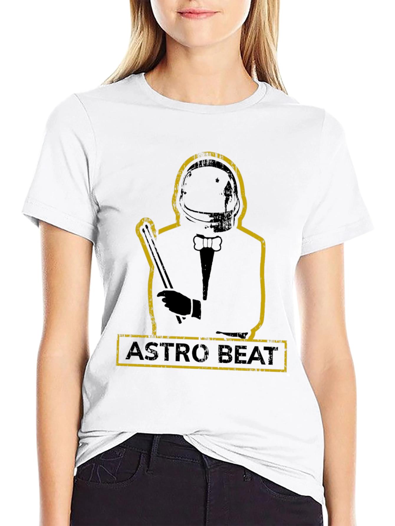 Astro Beat Graphic Black T-Shirt