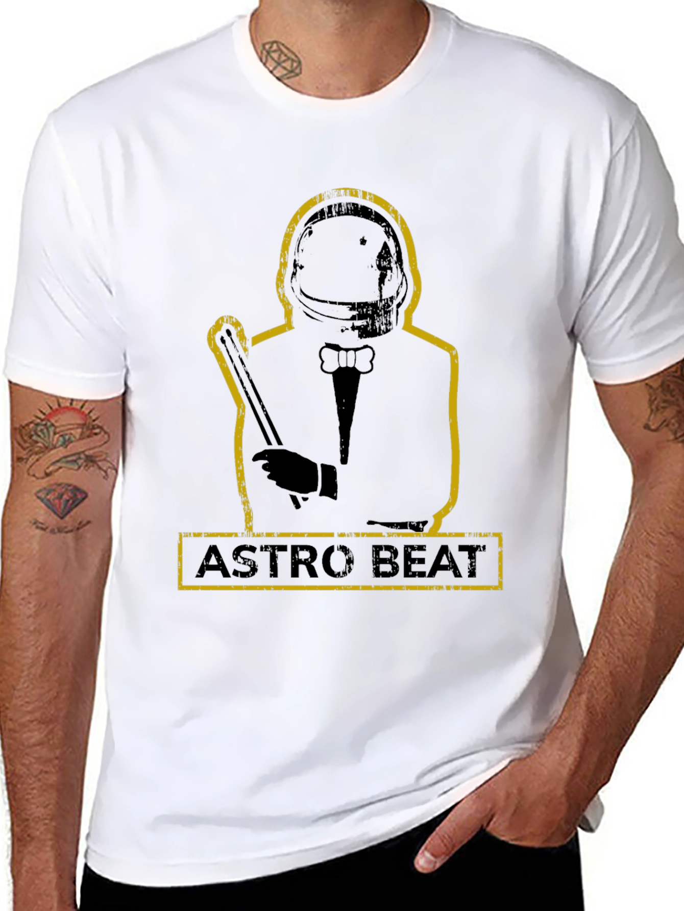 Astro Beat Graphic Black T-Shirt
