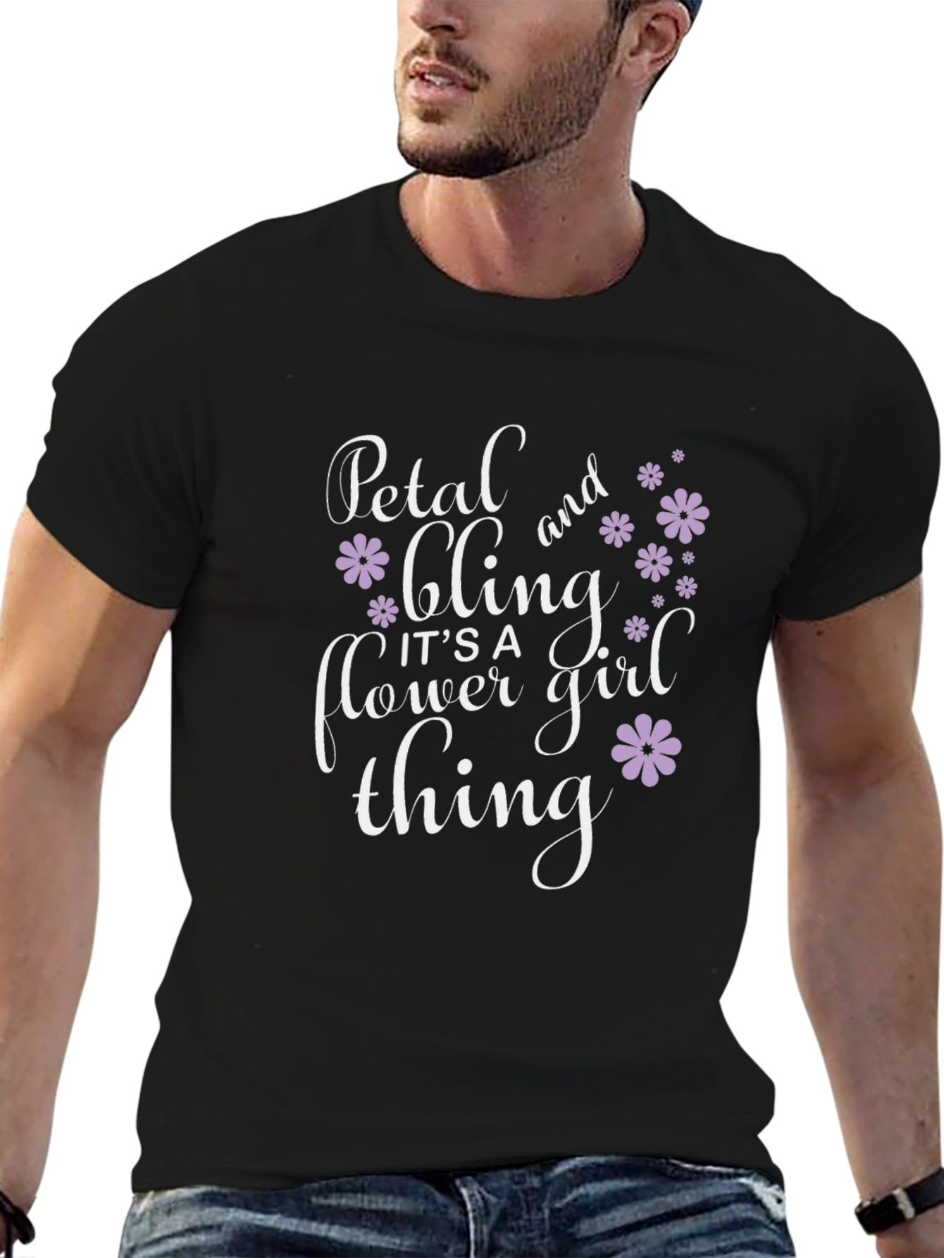 Petal and Bling Flower Girl T-Shirt