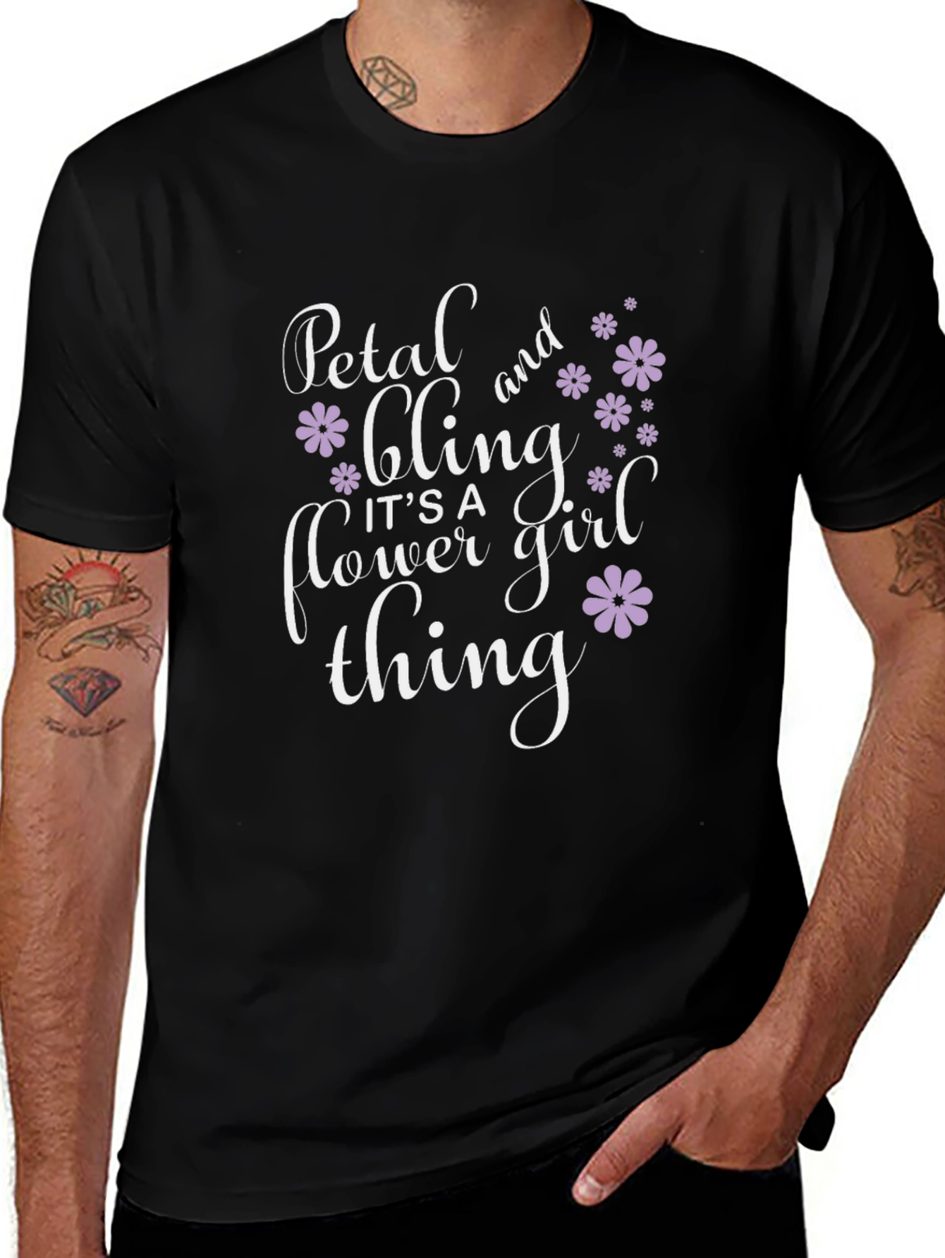 Petal and Bling Flower Girl T-Shirt