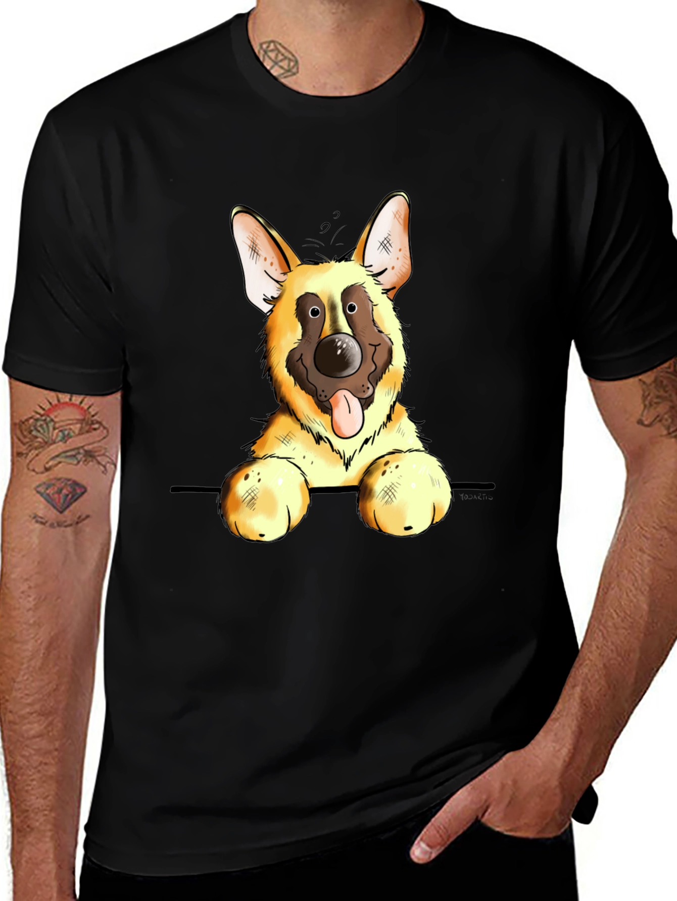 Cute German Shepherd Dog Graphic Tee