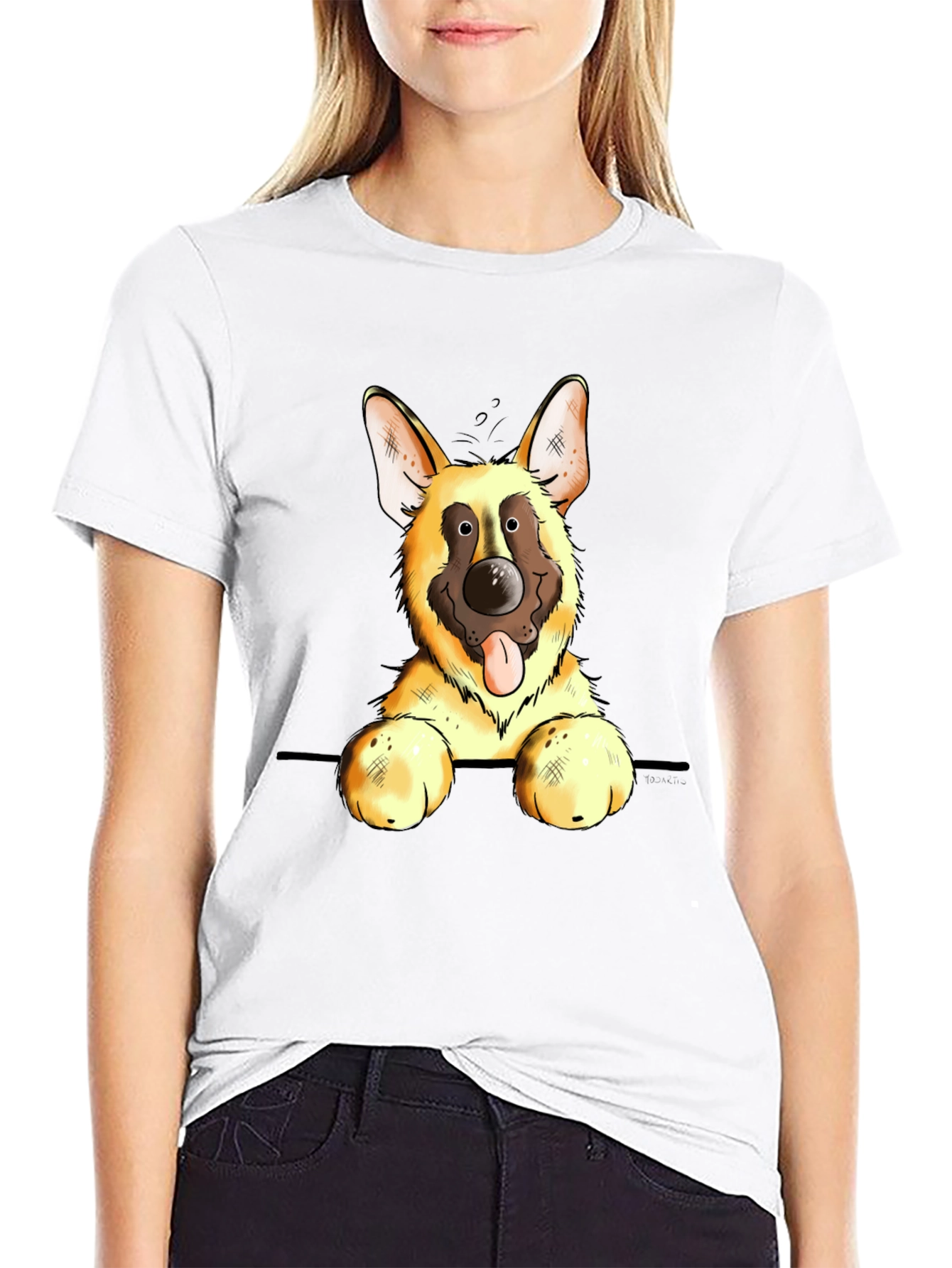 Cute German Shepherd Dog Graphic Tee