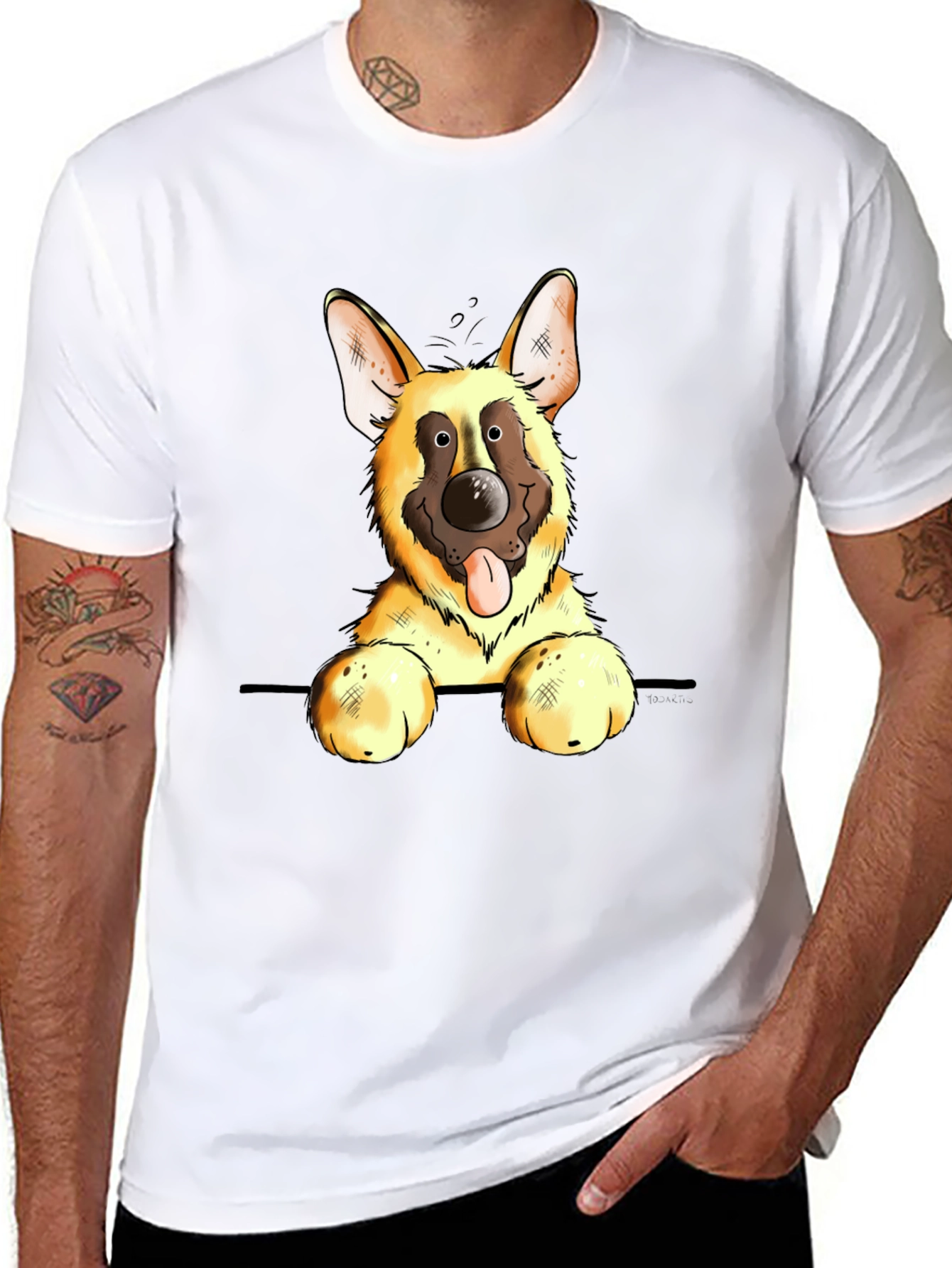 Cute German Shepherd Dog Graphic Tee