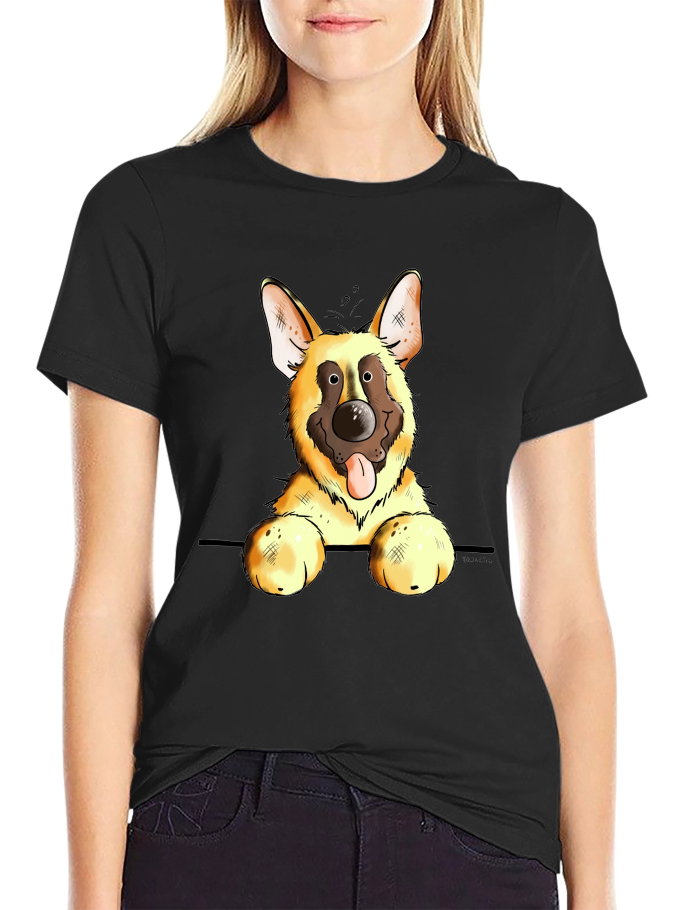Cute German Shepherd Dog Graphic Tee