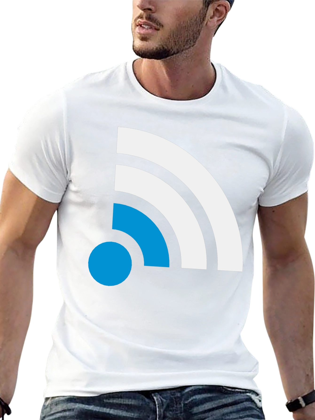 Modern Wi-Fi Signal T-Shirt - Black