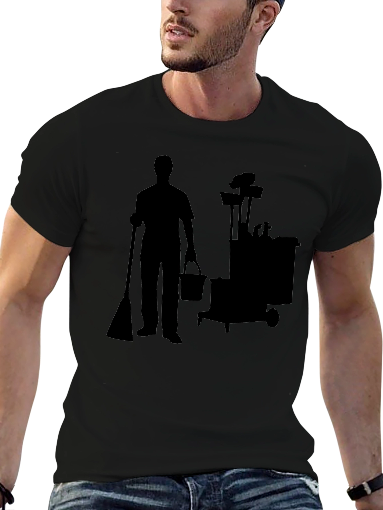 Janitor Silhouette T-Shirt
