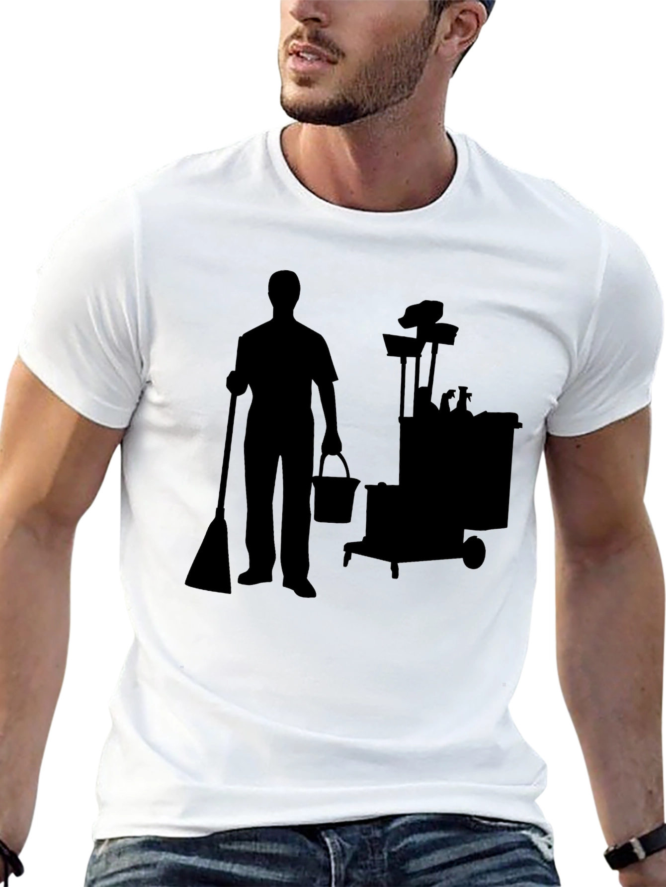 Janitor Silhouette T-Shirt