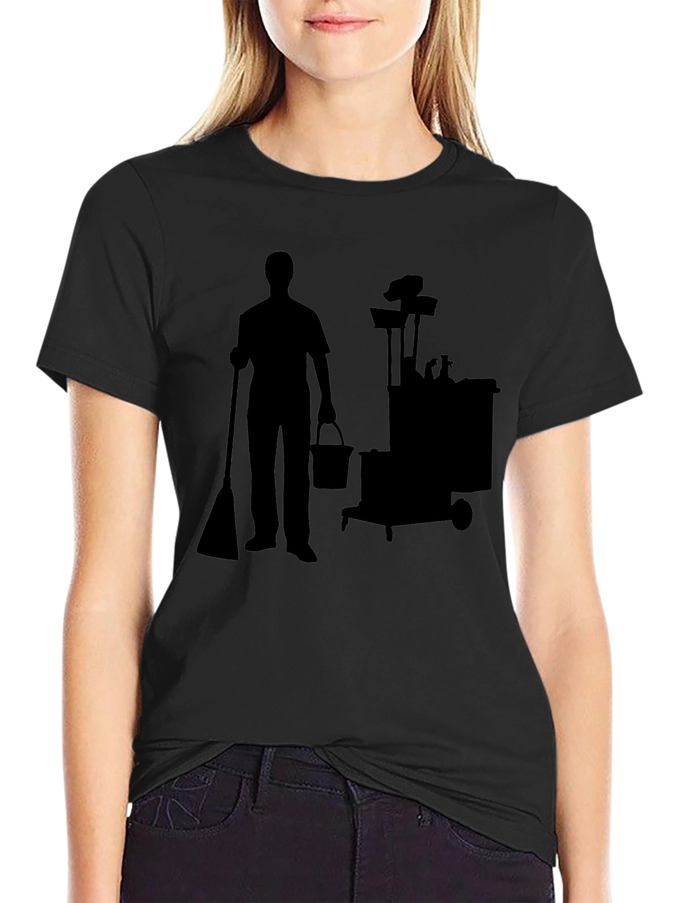 Janitor Silhouette T-Shirt