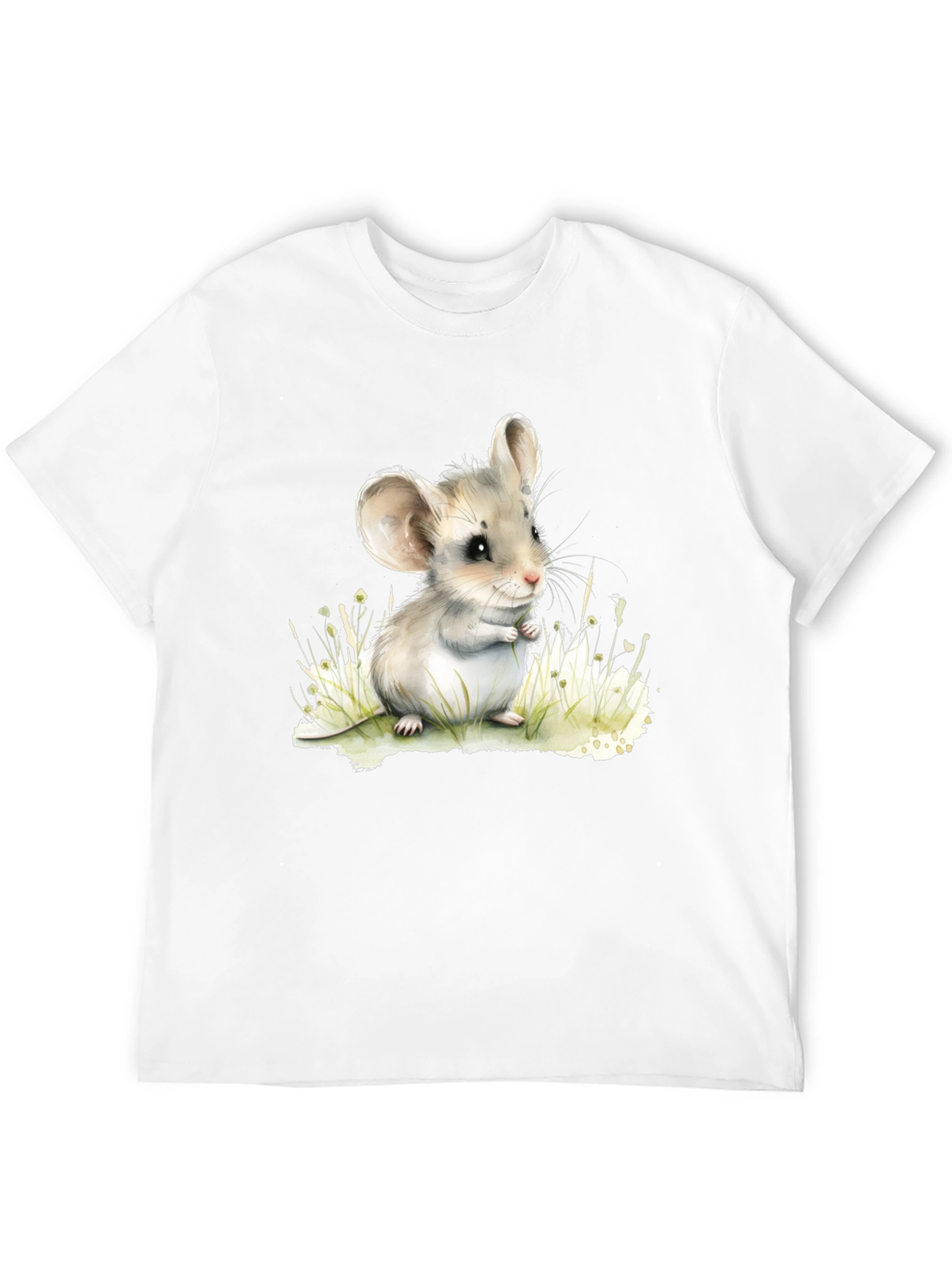 Cute Mouse Graphic Tee - Unisex Black T-Shirt