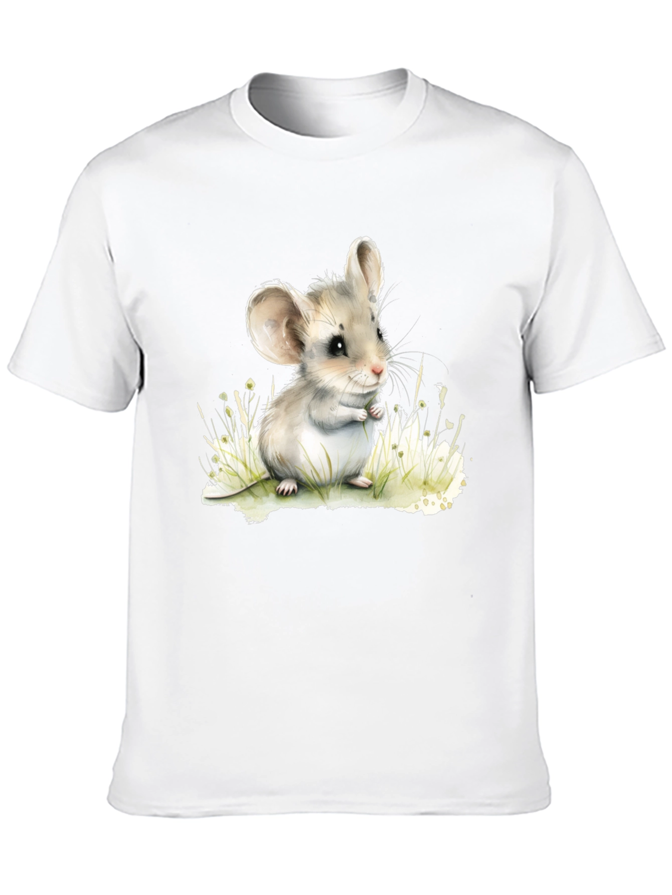 Cute Mouse Graphic Tee - Unisex Black T-Shirt