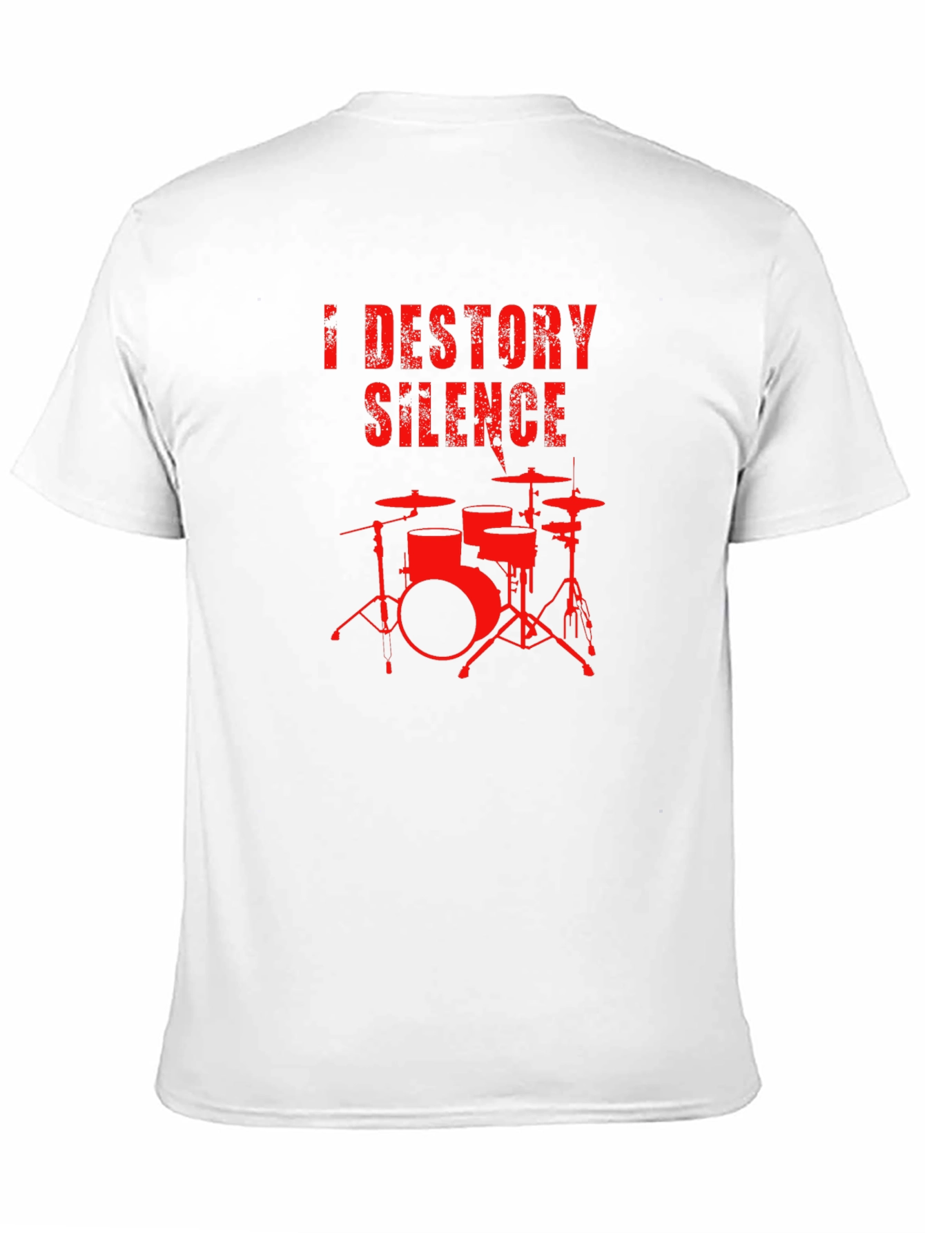 Destroy Silence Drum Set Graphic T-Shirt