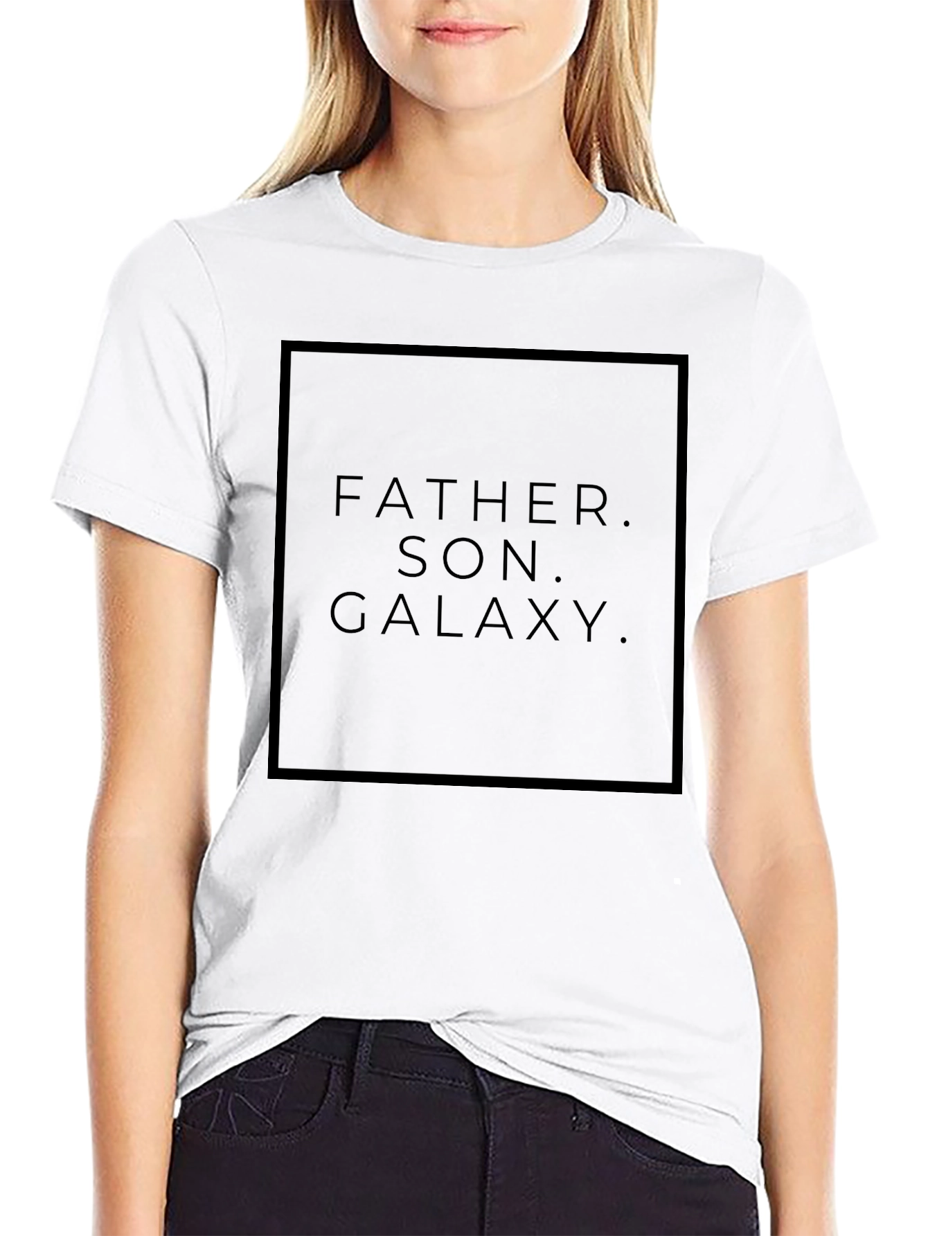 Father Son Galaxy Black Graphic Tee