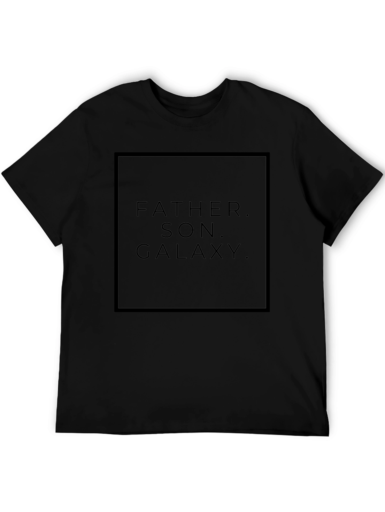 Father Son Galaxy Black Graphic Tee