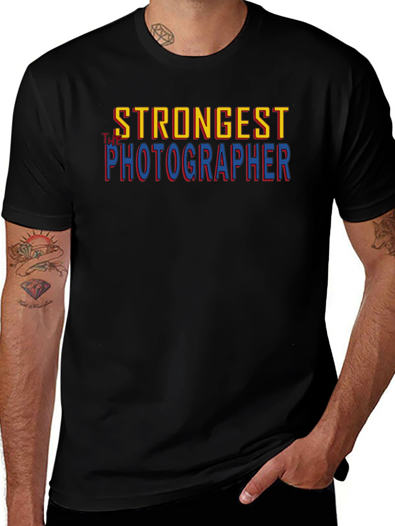 Strongest Photographer T-Shirt - Bold Graphic Tee