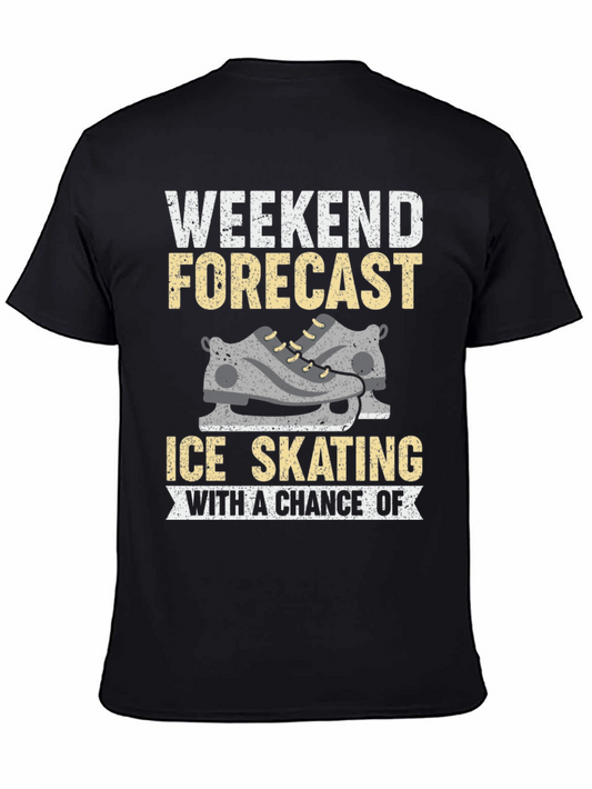 Ice Skating Weekend Forecast Graphic Tee