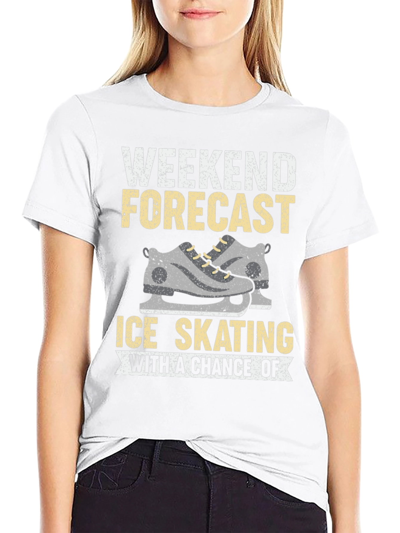 Ice Skating Weekend Forecast Graphic Tee