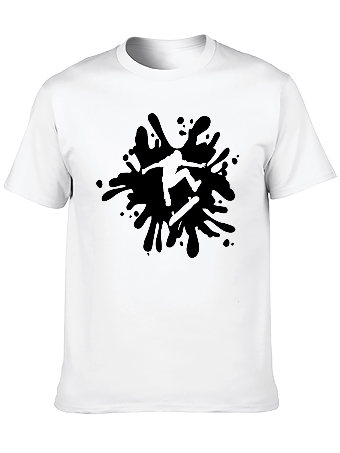 Skater Splash Graphic T-Shirt - Black