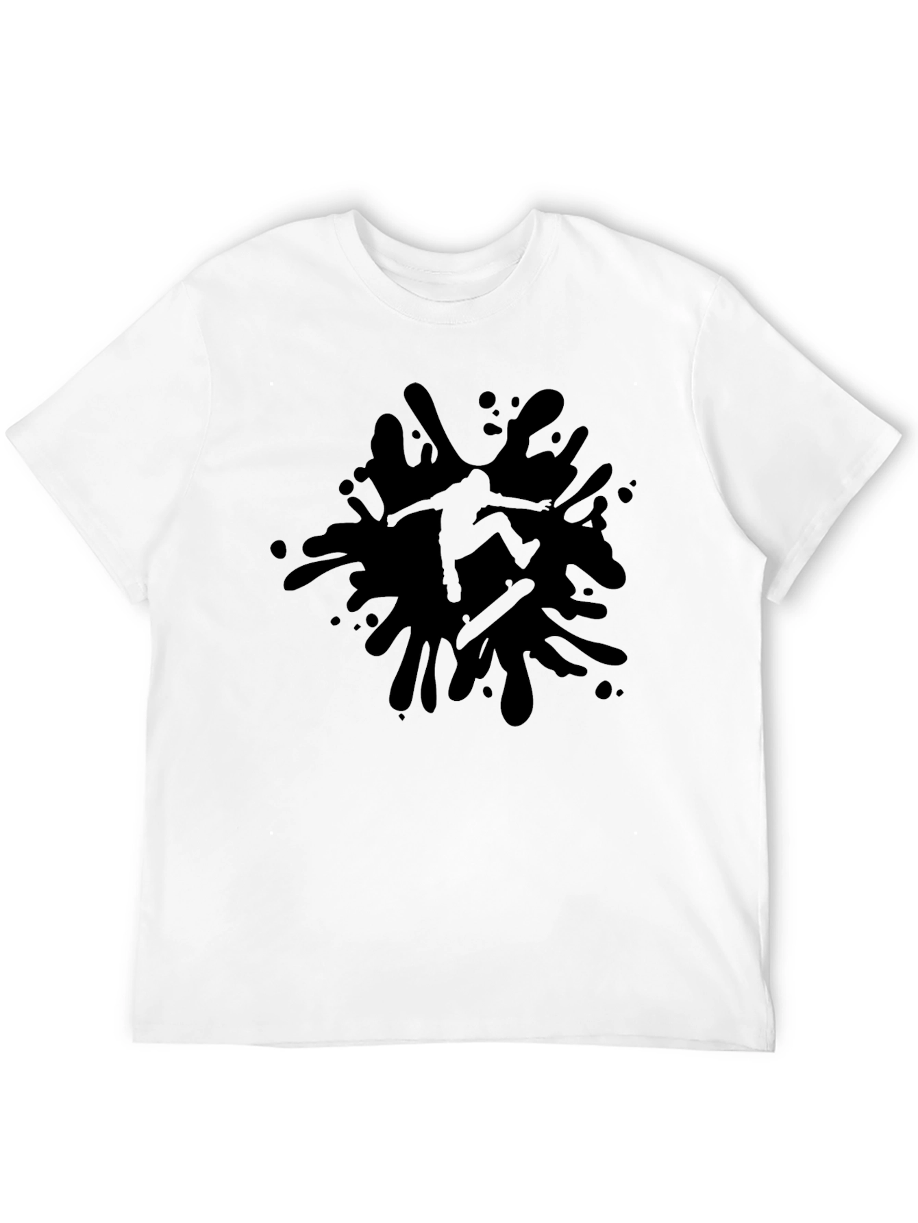 Skater Splash Graphic T-Shirt - Black